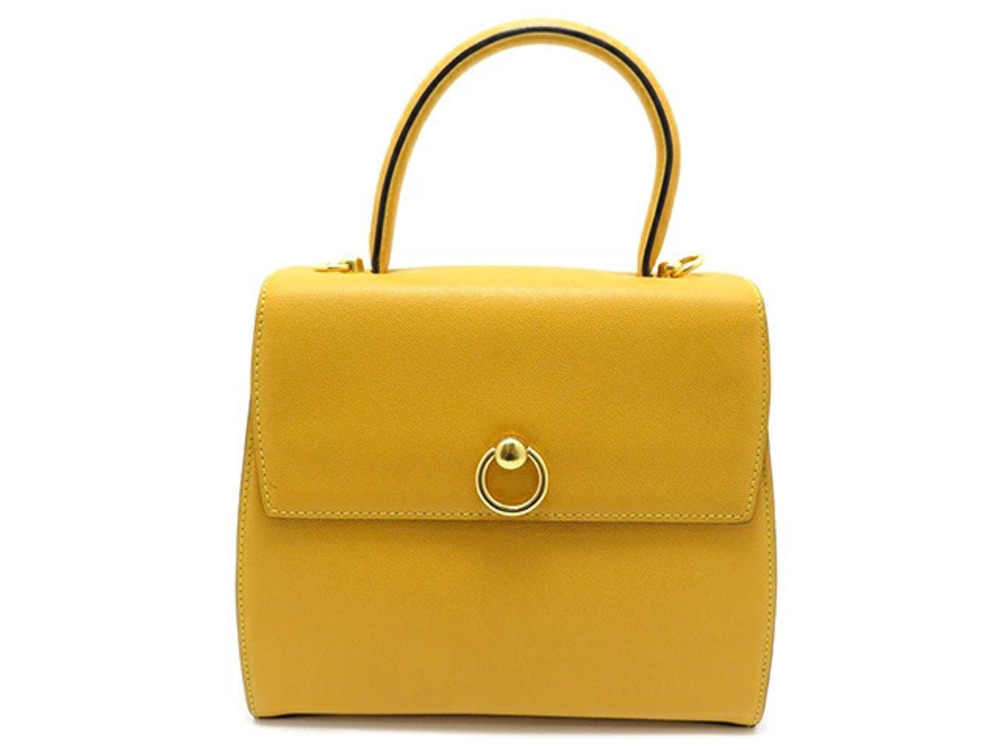 Celine handbag yellow leather